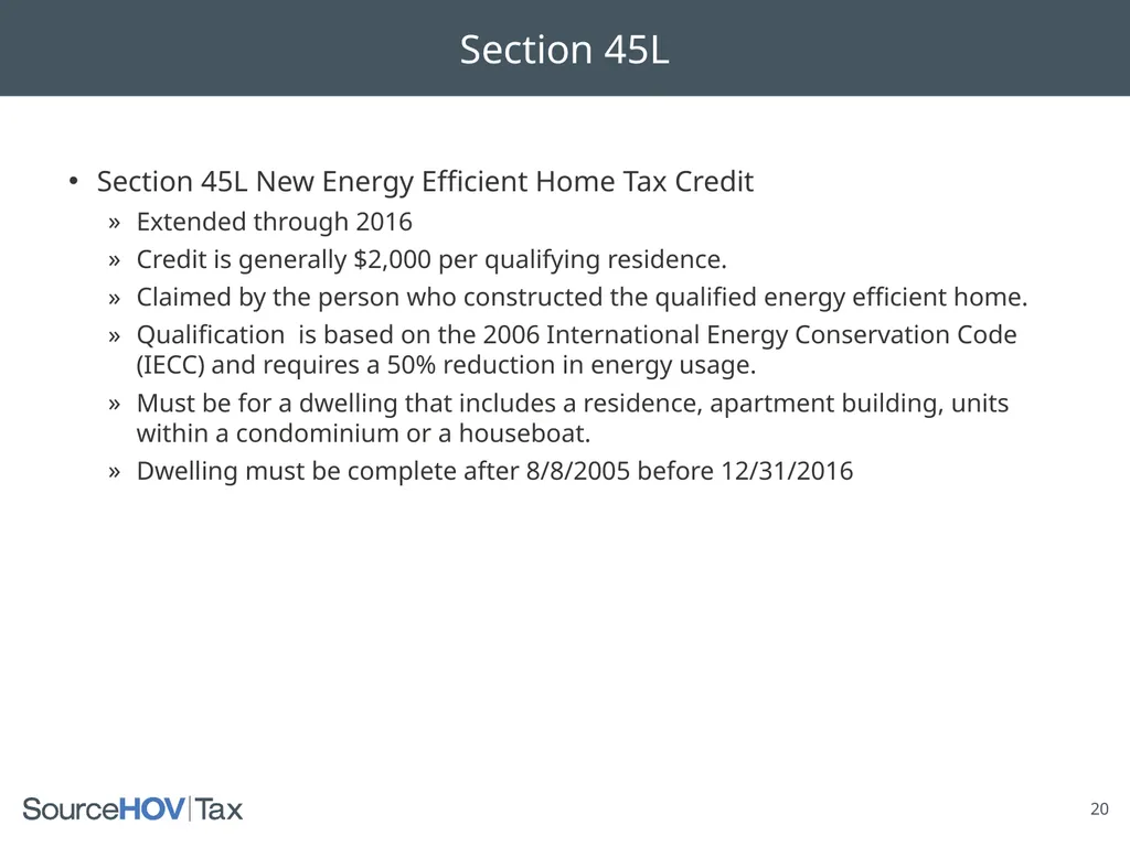 PATH Act of 2015 With a Focus on Depreciation and - slide 20 of 23