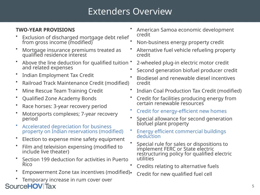 PATH Act of 2015 With a Focus on Depreciation and - slide 5 of 23