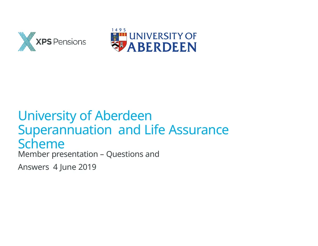University of Aberdeen Superannuation and Life