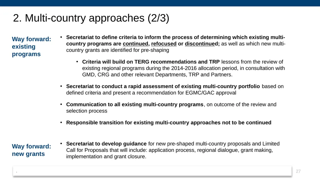 Allocation and Catalytic Investment Access to - slide 27 of 29