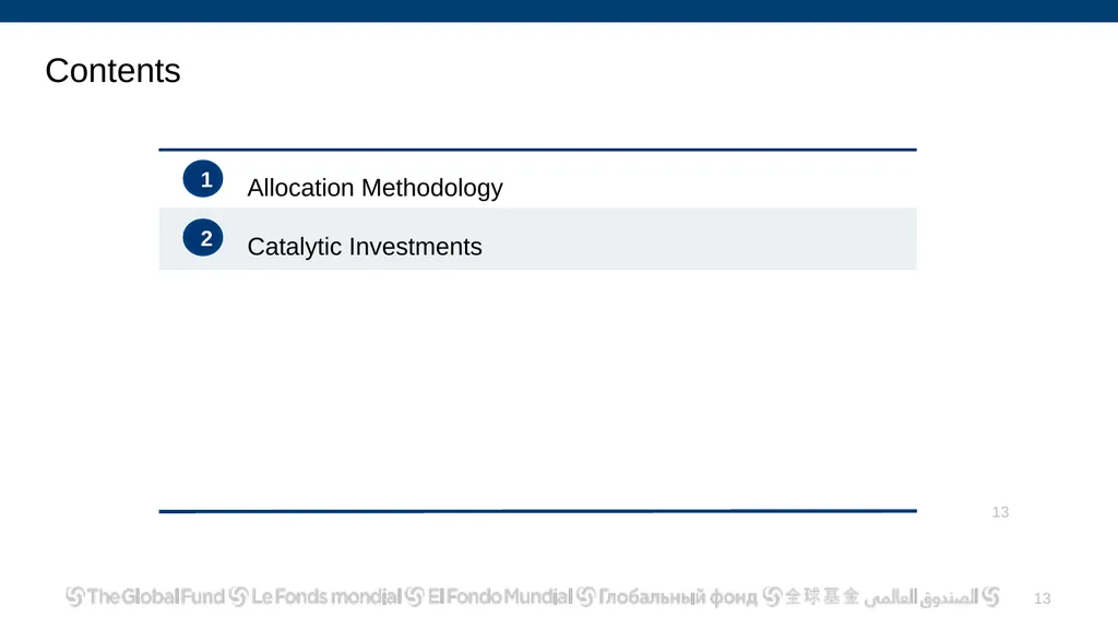 Allocation and Catalytic Investment Access to - slide 13 of 29