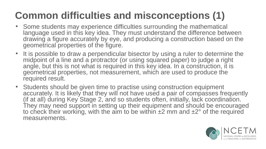 Constructing perpendicular bisectors using - slide 13 of 47