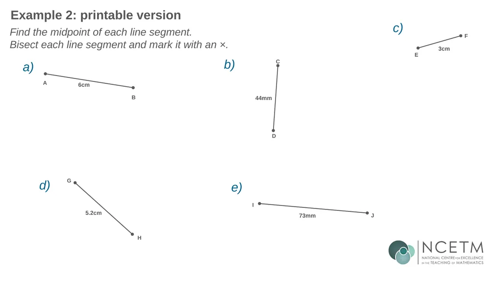 Constructing perpendicular bisectors using - slide 44 of 47