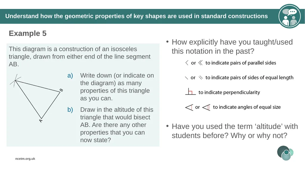 Constructing perpendicular bisectors using - slide 24 of 47