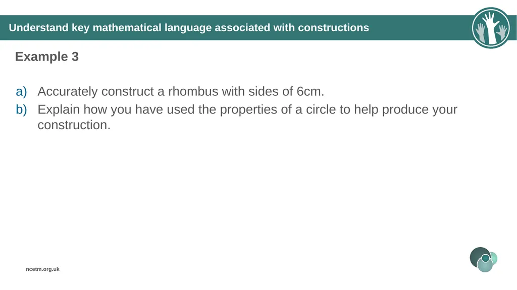 Constructing perpendicular bisectors using - slide 19 of 47