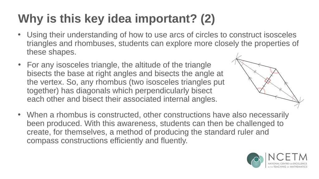 Constructing perpendicular bisectors using - slide 8 of 47