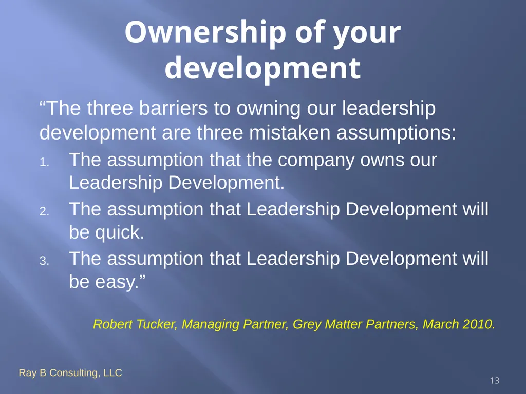 Succession planning and you National Hispanic - slide 13 of 18