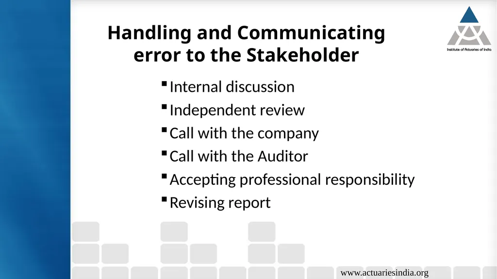 Handling error in reporting Guide : Mr. Suresh - slide 22 of 23