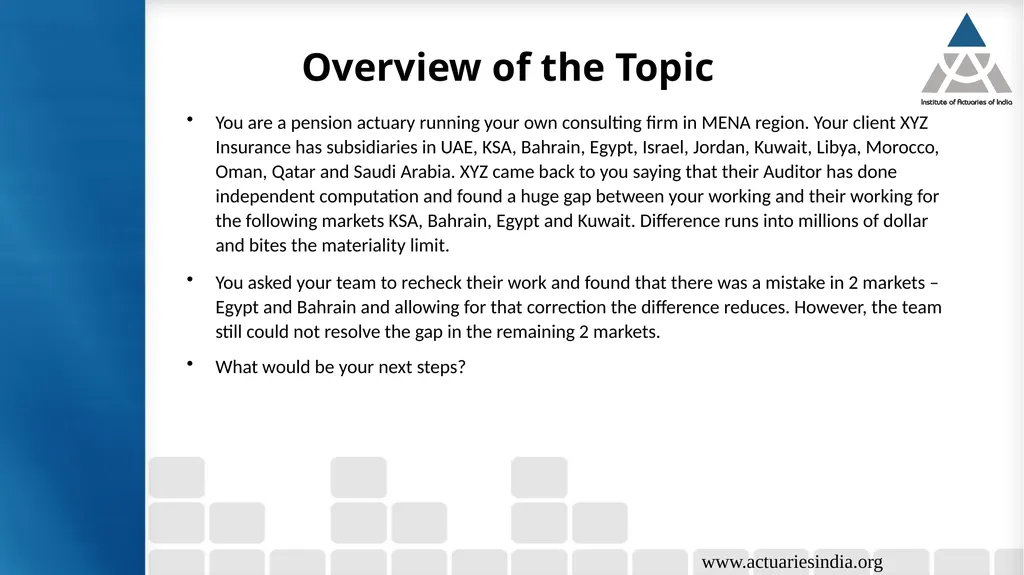 Handling error in reporting Guide : Mr. Suresh - slide 3 of 23