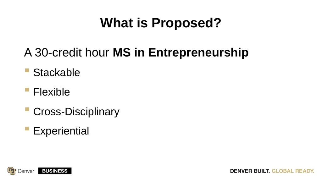 Proposal for a New Degree Program Master of - slide 2 of 12