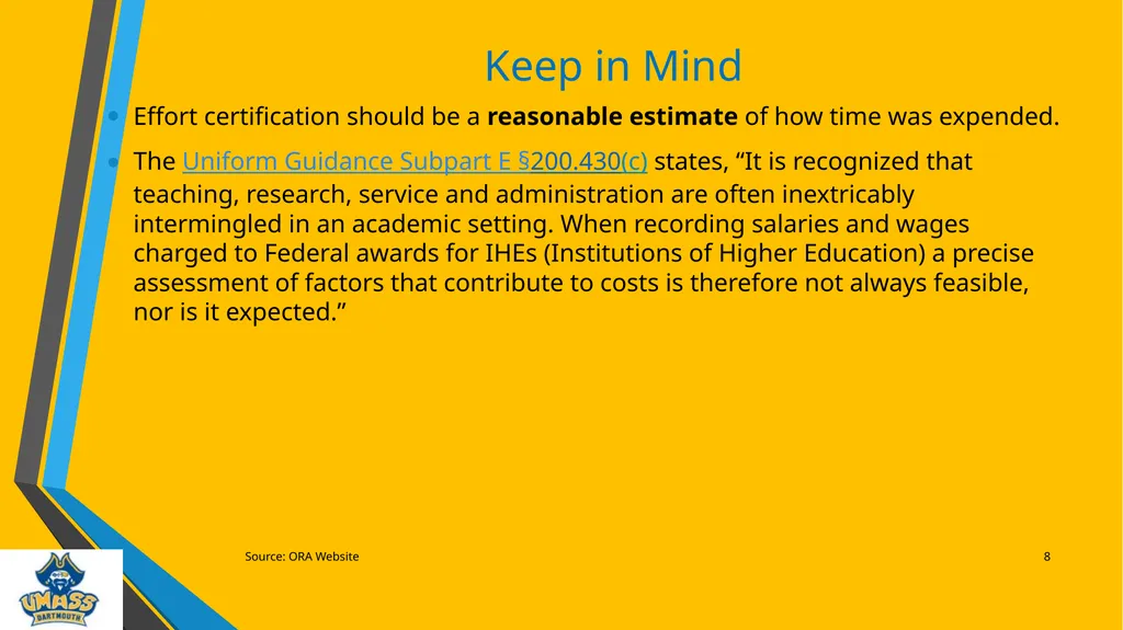 Effort Certification What you Need to Know What is - slide 8 of 11