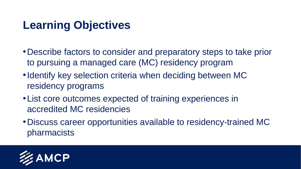Postgraduate Training Opportunities in Managed - slide 2 of 18