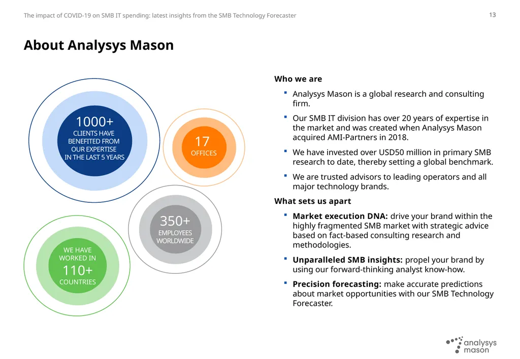 The impact of COVID-19 on SMB IT spending: latest - slide 13 of 15