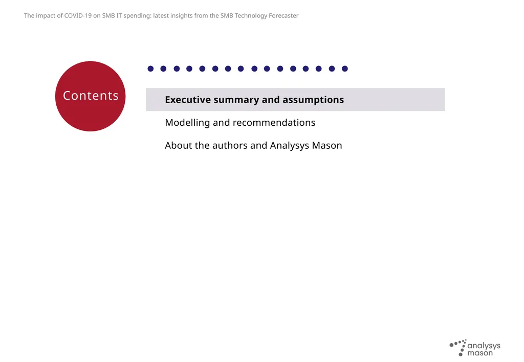 The impact of COVID-19 on SMB IT spending: latest - slide 3 of 15
