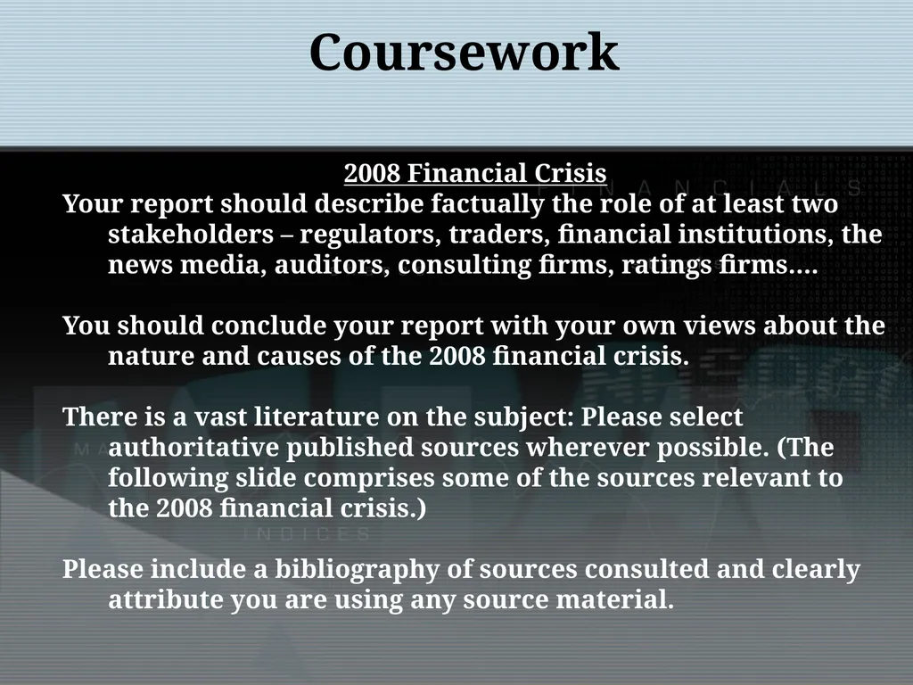 Behavioural Finance: Coursework Khurshid Ahmad, - slide 4 of 5