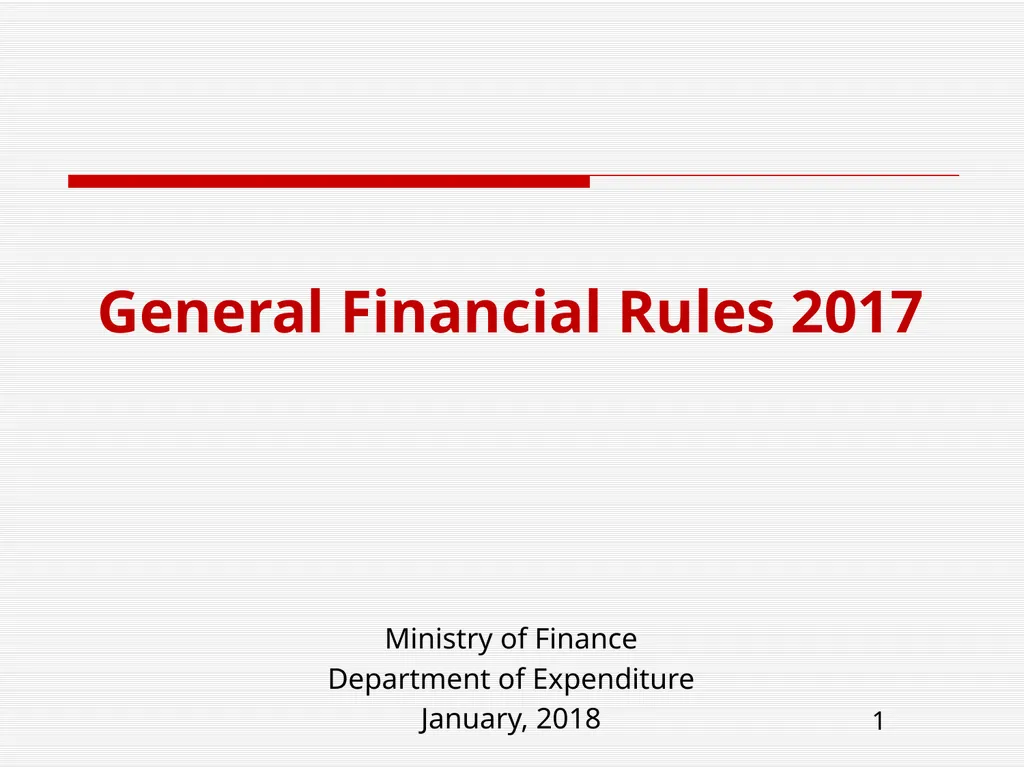 General Financial Rules 2017 Ministry of Finance