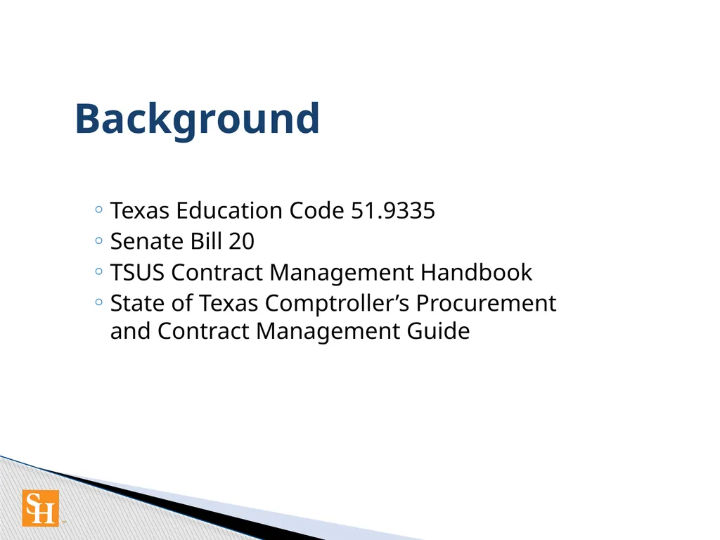 Contract Routing Procedures Overview of contract - slide 3 of 33