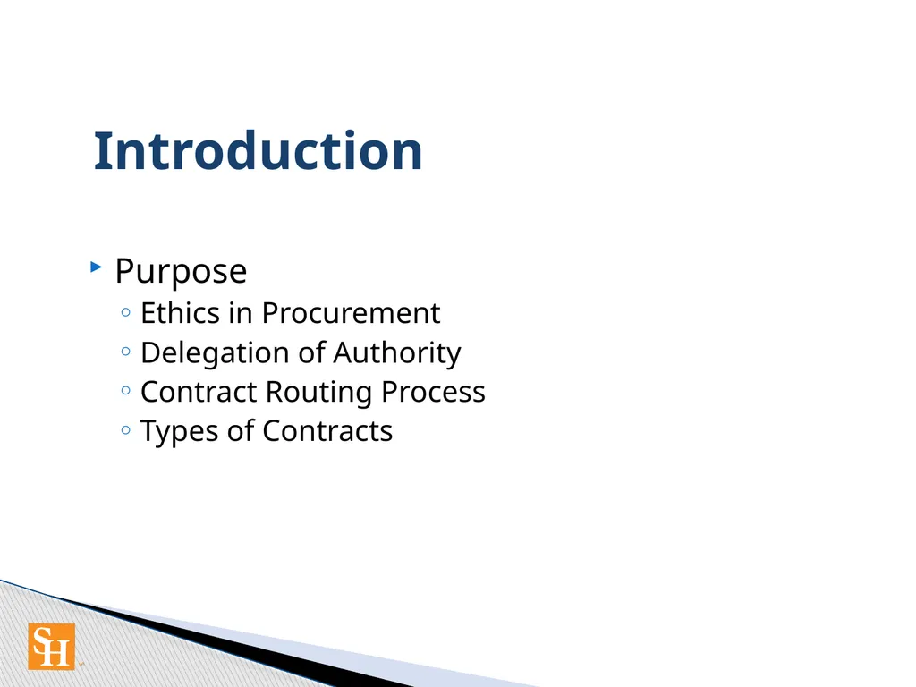 Contract Routing Procedures Overview of contract - slide 2 of 33