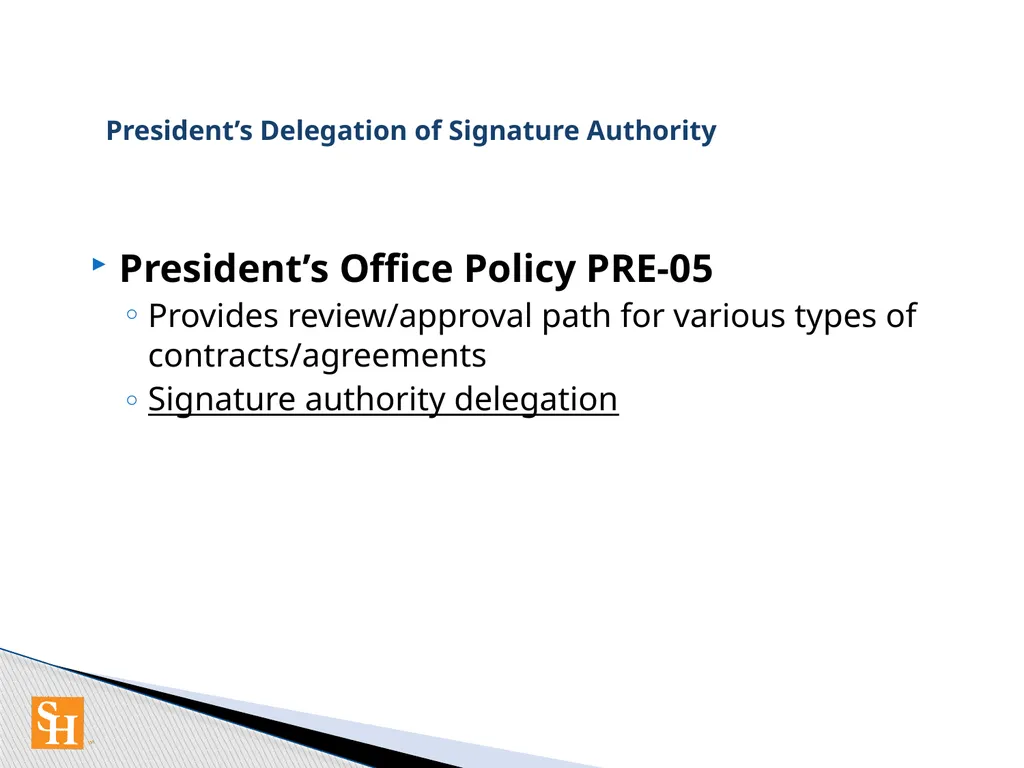 Contract Routing Procedures Overview of contract - slide 5 of 33