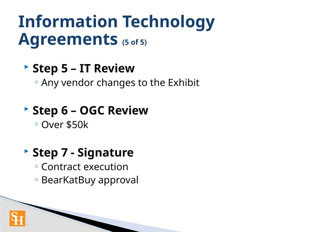 Contract Routing Procedures Overview of contract - slide 25 of 33