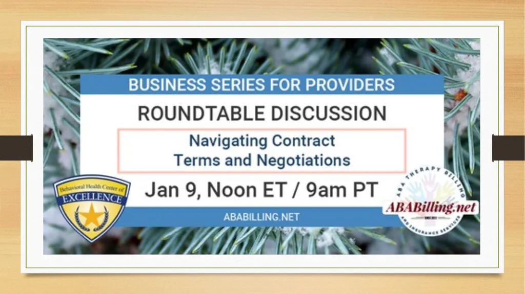 Roundtable Discussion Emily Roche—Director of ABA - slide 1 of 38
