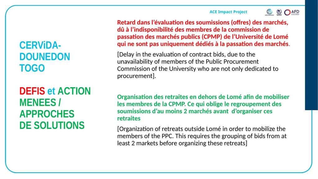 Emmanuel Bamfo ANSONG Procurement Specialist AAU - slide 25 of 32