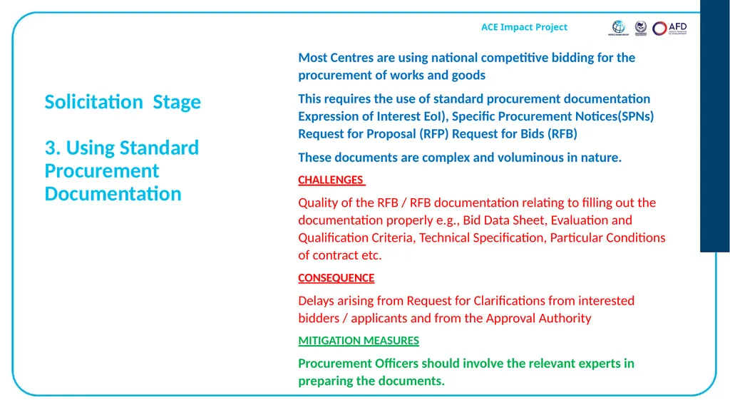 Emmanuel Bamfo ANSONG Procurement Specialist AAU - slide 6 of 32