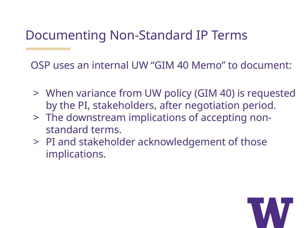 GIM 40: IP Disposition in Sponsored Programs - slide 7 of 11