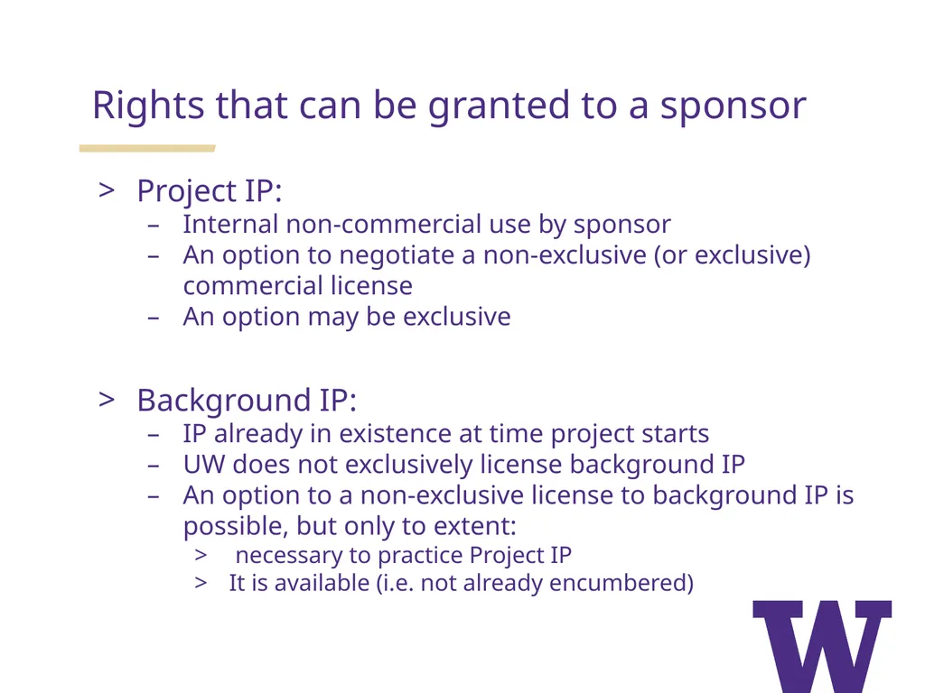 GIM 40: IP Disposition in Sponsored Programs - slide 4 of 11