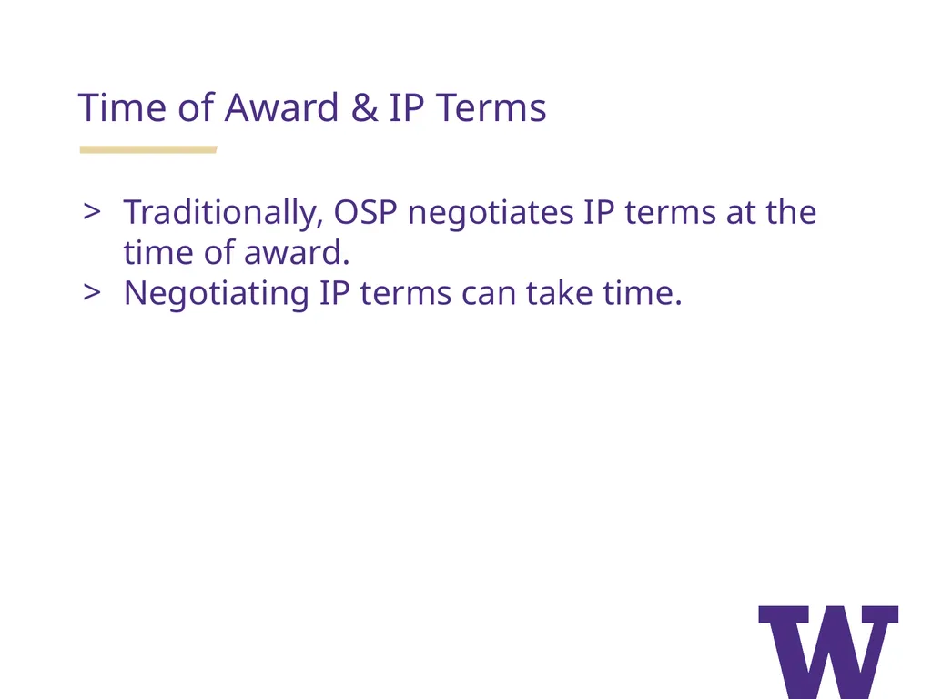 GIM 40: IP Disposition in Sponsored Programs - slide 6 of 11