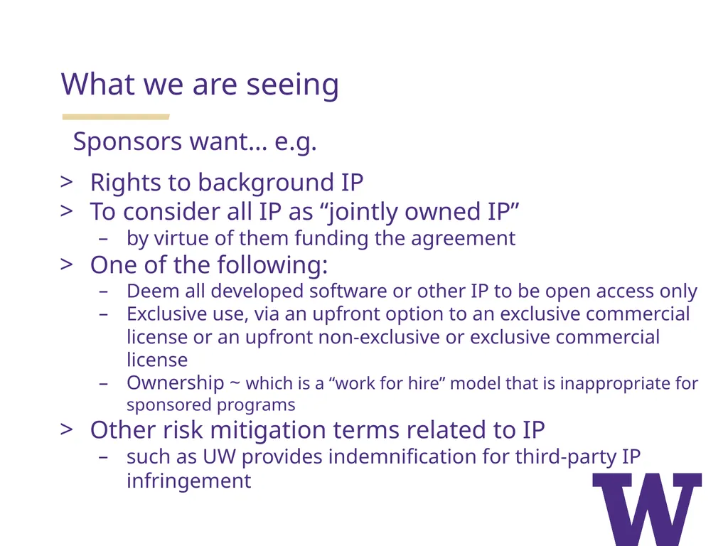 GIM 40: IP Disposition in Sponsored Programs - slide 5 of 11