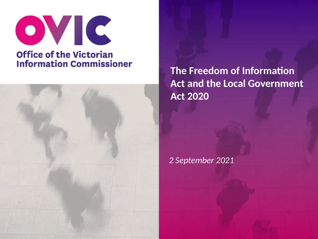2 September 2021 The Freedom of Information Act