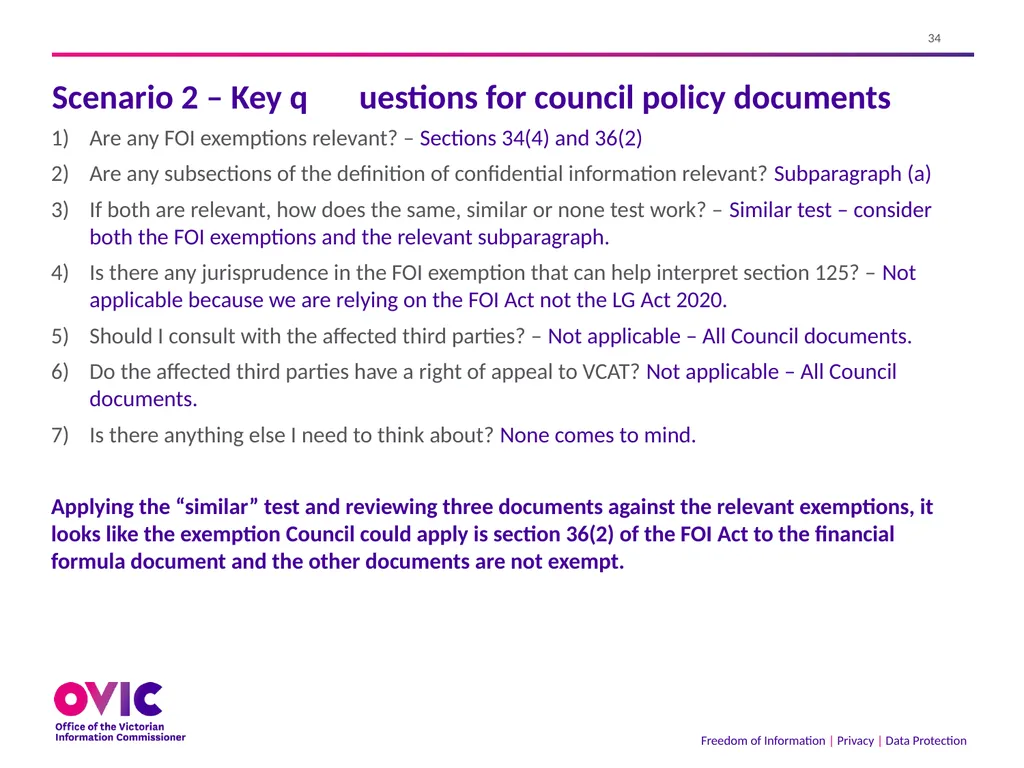 2 September 2021 The Freedom of Information Act - slide 34 of 45