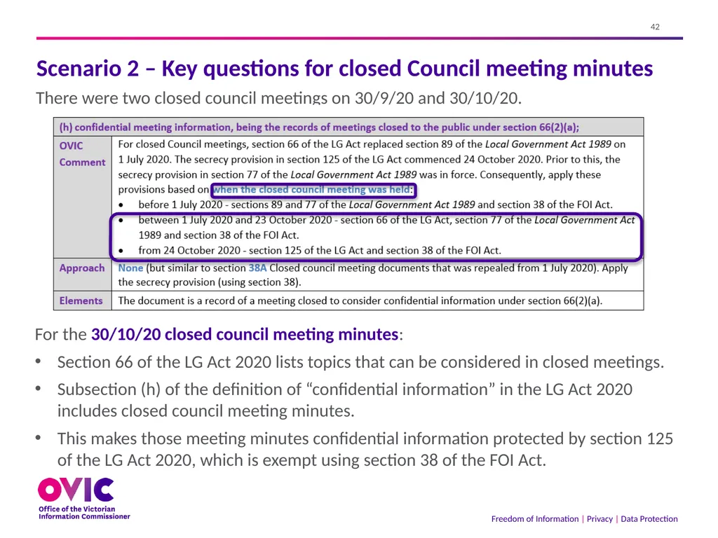 2 September 2021 The Freedom of Information Act - slide 42 of 45