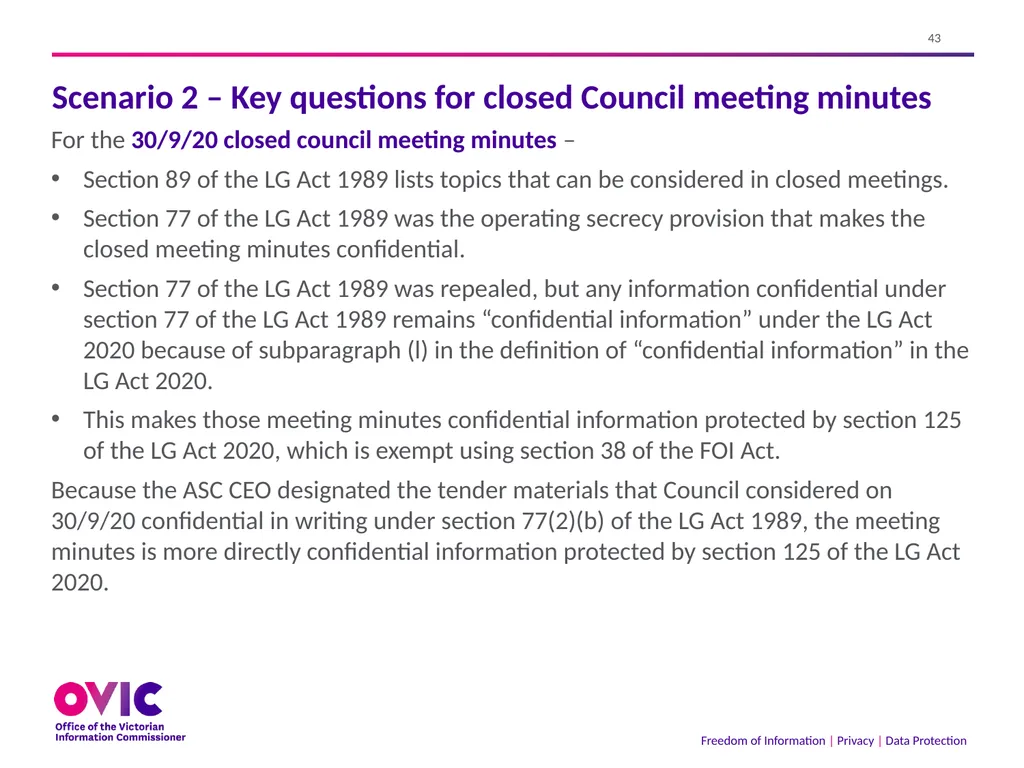 2 September 2021 The Freedom of Information Act - slide 43 of 45