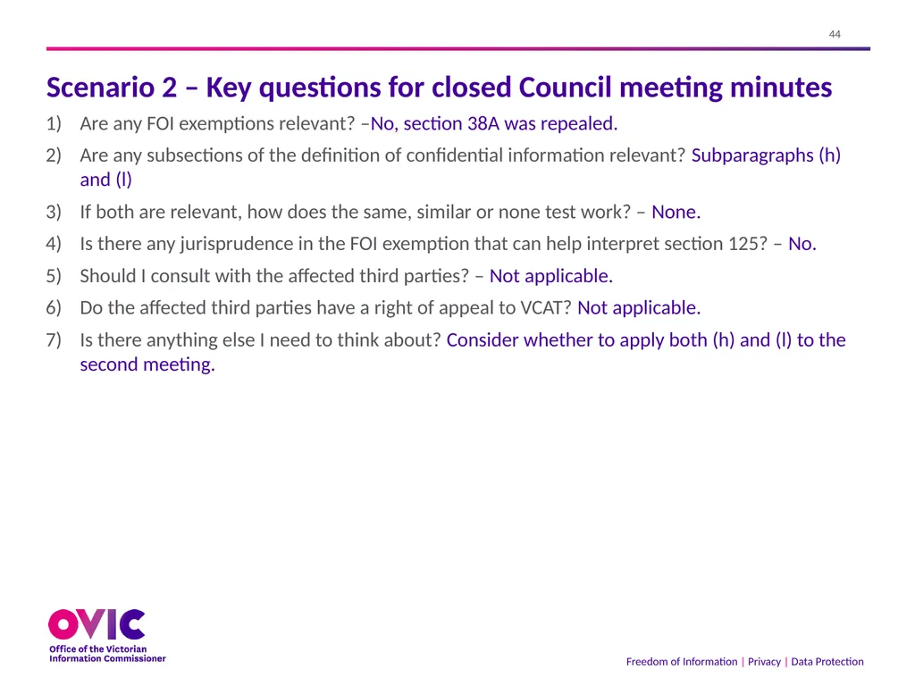 2 September 2021 The Freedom of Information Act - slide 44 of 45
