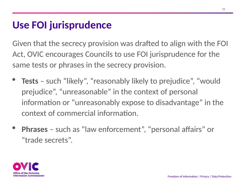 2 September 2021 The Freedom of Information Act - slide 15 of 45