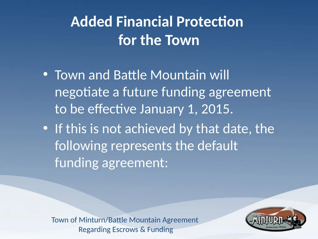 Town of Minturn Battle Mountain Agreement - slide 15 of 19