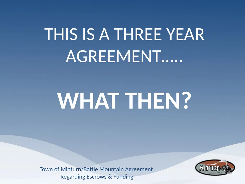 Town of Minturn Battle Mountain Agreement - slide 14 of 19