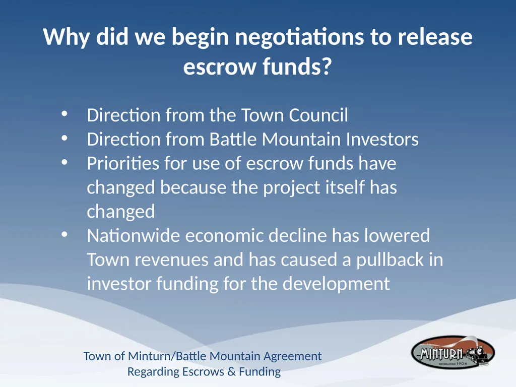 Town of Minturn Battle Mountain Agreement - slide 7 of 19