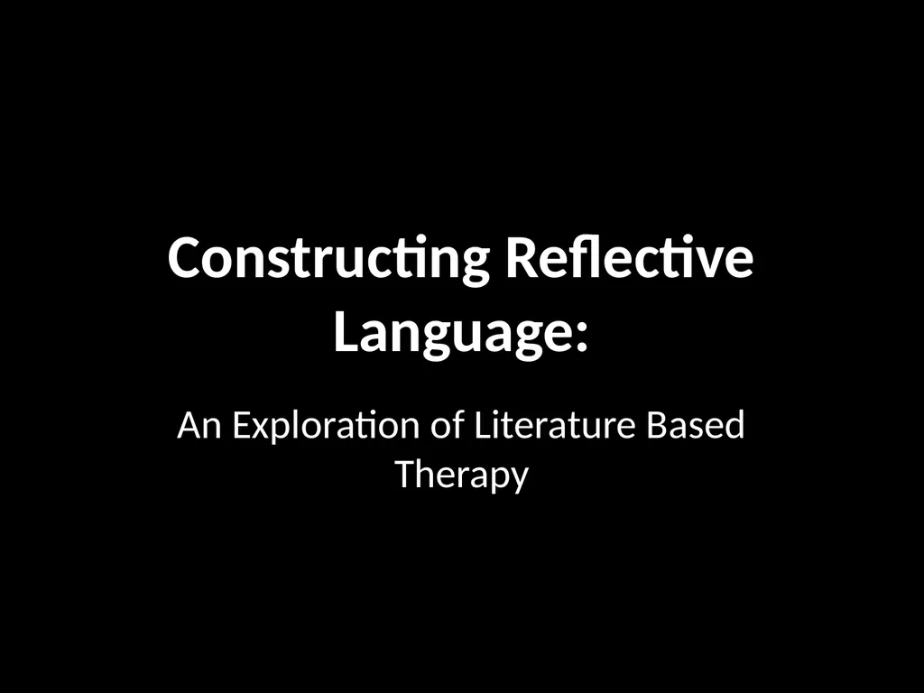 Constructing Reflective Language: An Exploration
