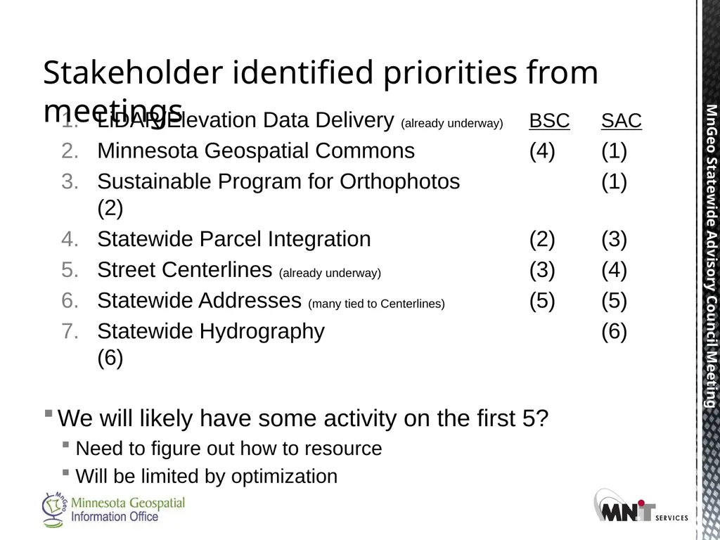 Statewide Geospatial Advisory council November 28, - slide 18 of 30