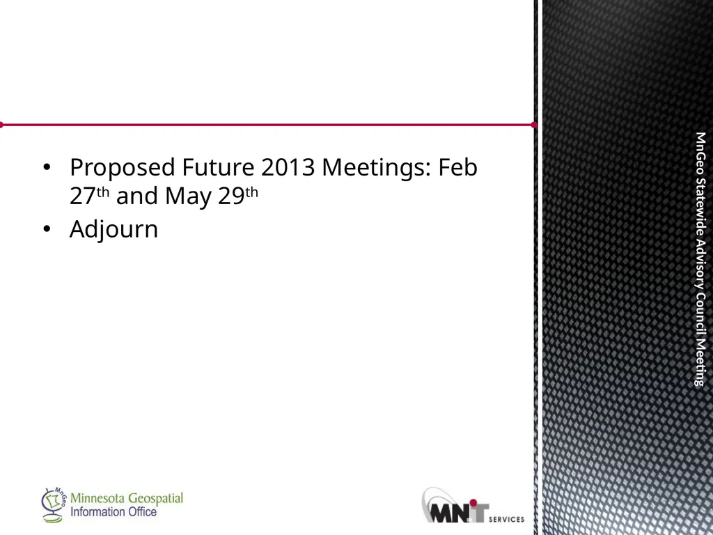 Statewide Geospatial Advisory council November 28, - slide 24 of 30