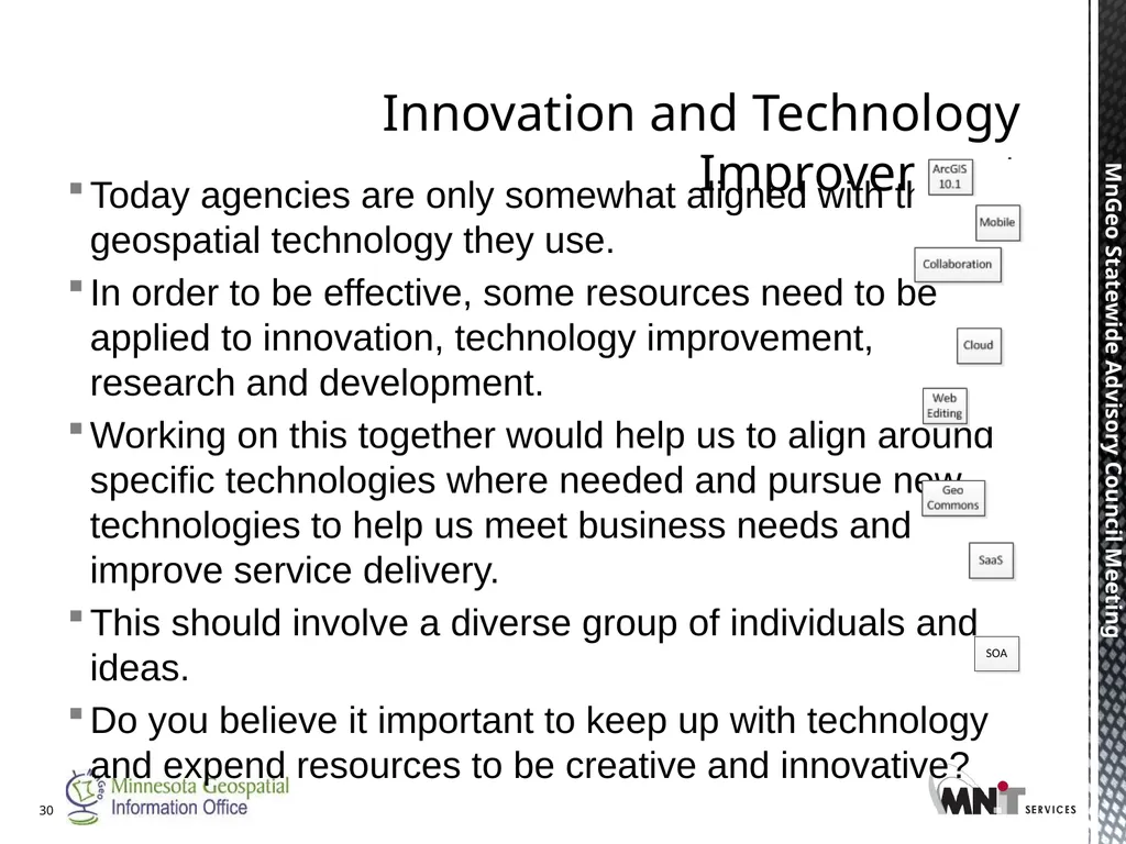 Statewide Geospatial Advisory council November 28, - slide 30 of 30