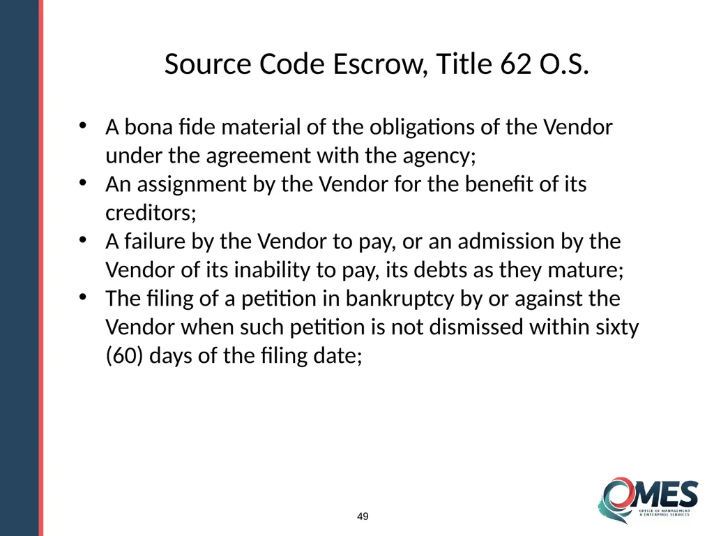 OMES Information Technology Acquisitions Module 13 - slide 49 of 79