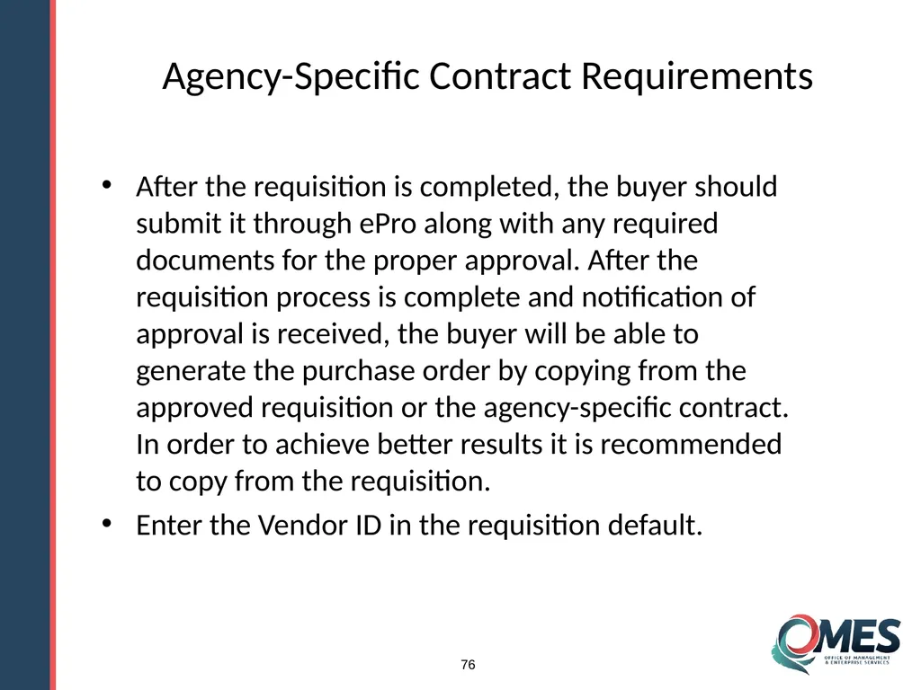 OMES Information Technology Acquisitions Module 13 - slide 76 of 79