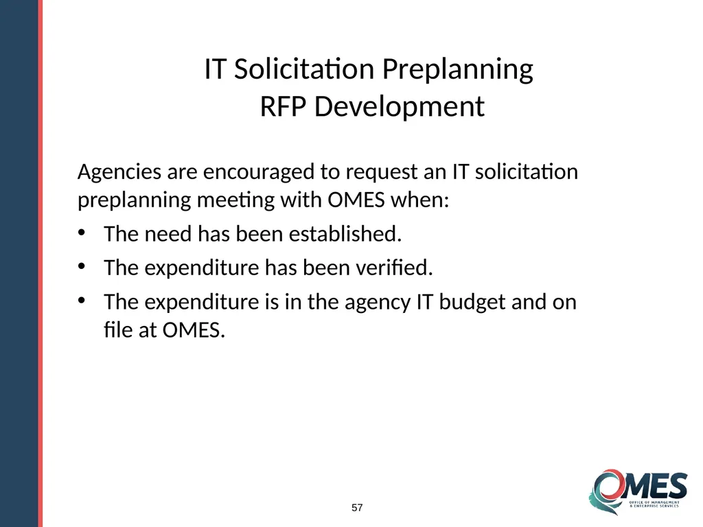 OMES Information Technology Acquisitions Module 13 - slide 57 of 79