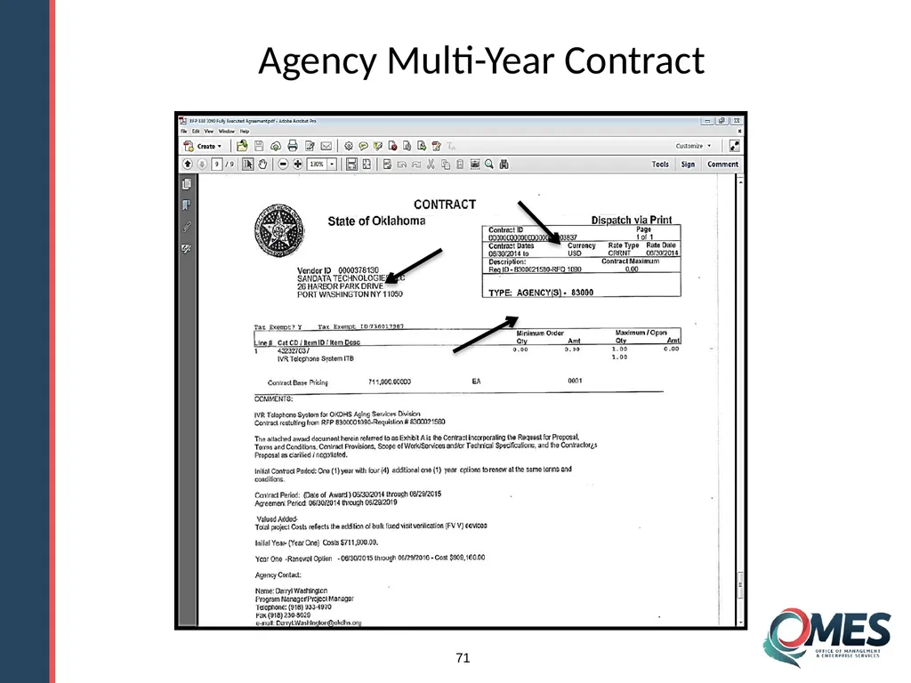 OMES Information Technology Acquisitions Module 13 - slide 71 of 79