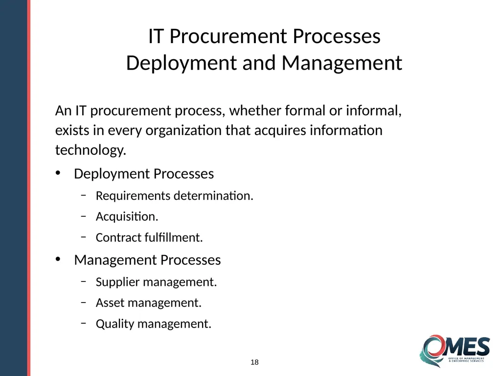 OMES Information Technology Acquisitions Module 13 - slide 18 of 79