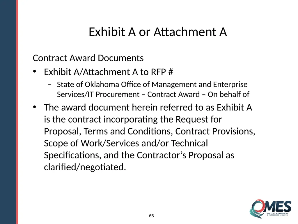 OMES Information Technology Acquisitions Module 13 - slide 65 of 79